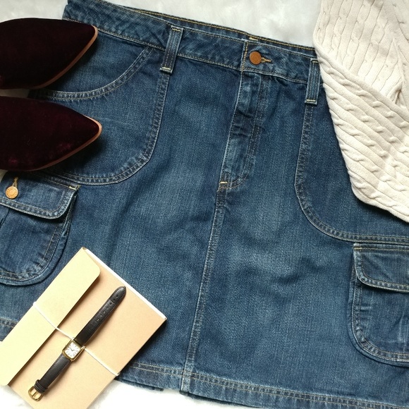 Old Navy Dresses & Skirts - Old Navy▪Blue Jean Cargo Skirt